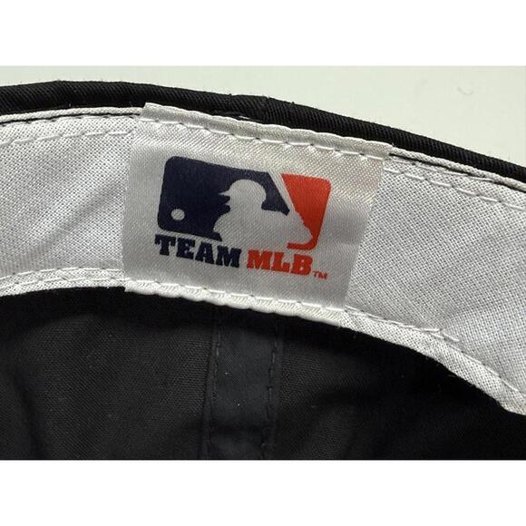 Houston Astros Hat Cap Strap Back Mens S/M Black Red MLB Baseball Star Logo - Picture 9 of 9